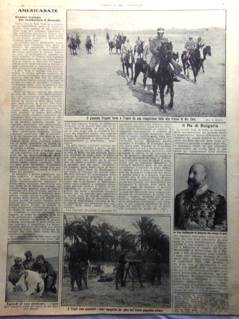 Pagine del 1912 Ritorno Frugoni Divorzio America Ferdinando di Bulgaria …