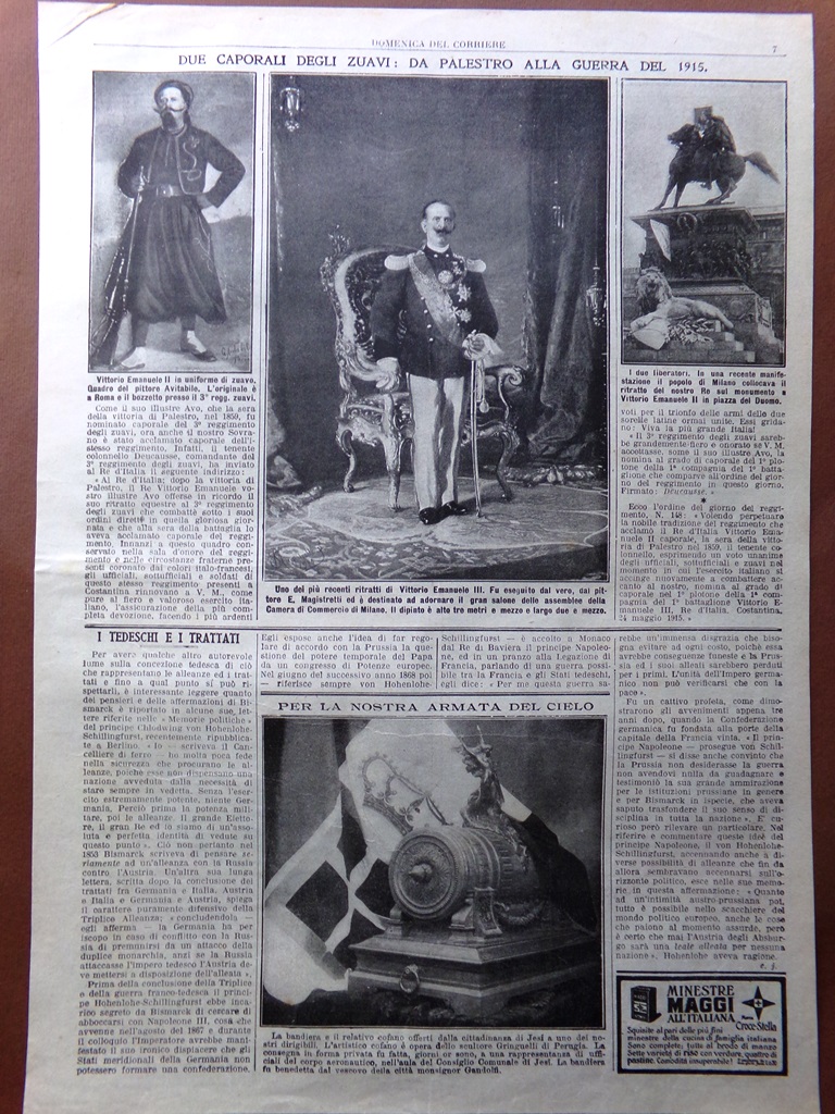 Pagine del 1915 WW1 Cortina Ala Lavaredo Pasubio Forcella Vittorio …