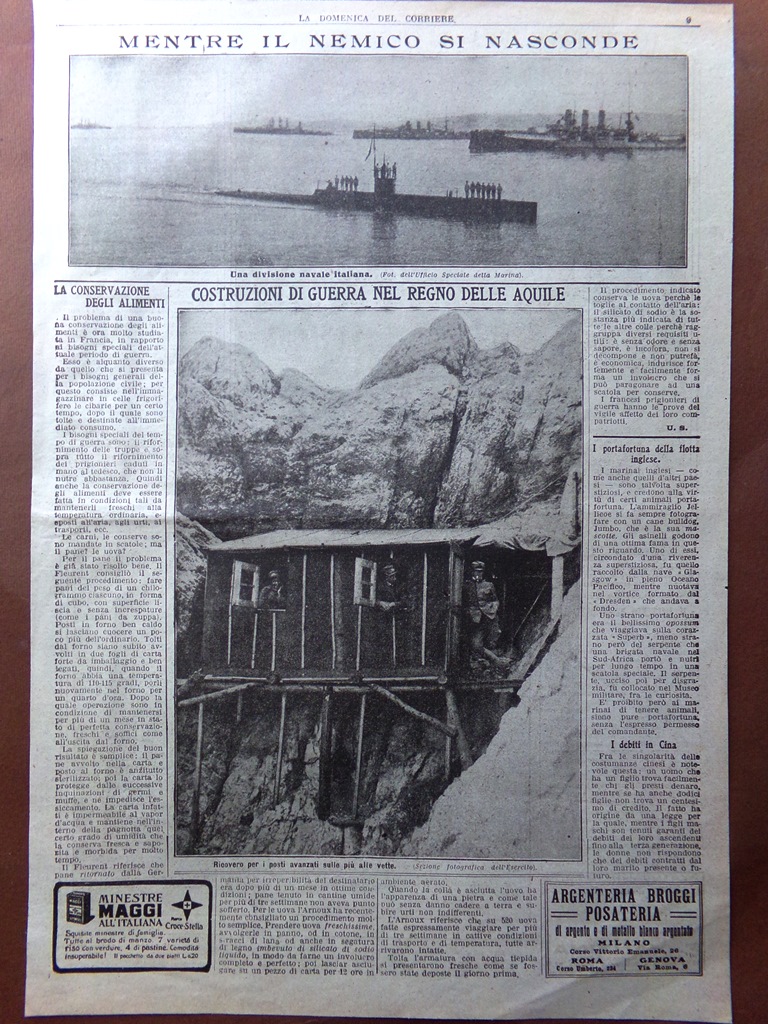 Pagine del 1915 WW1 Costruzioni Guerra Messa Natale Combattenti Alpini …