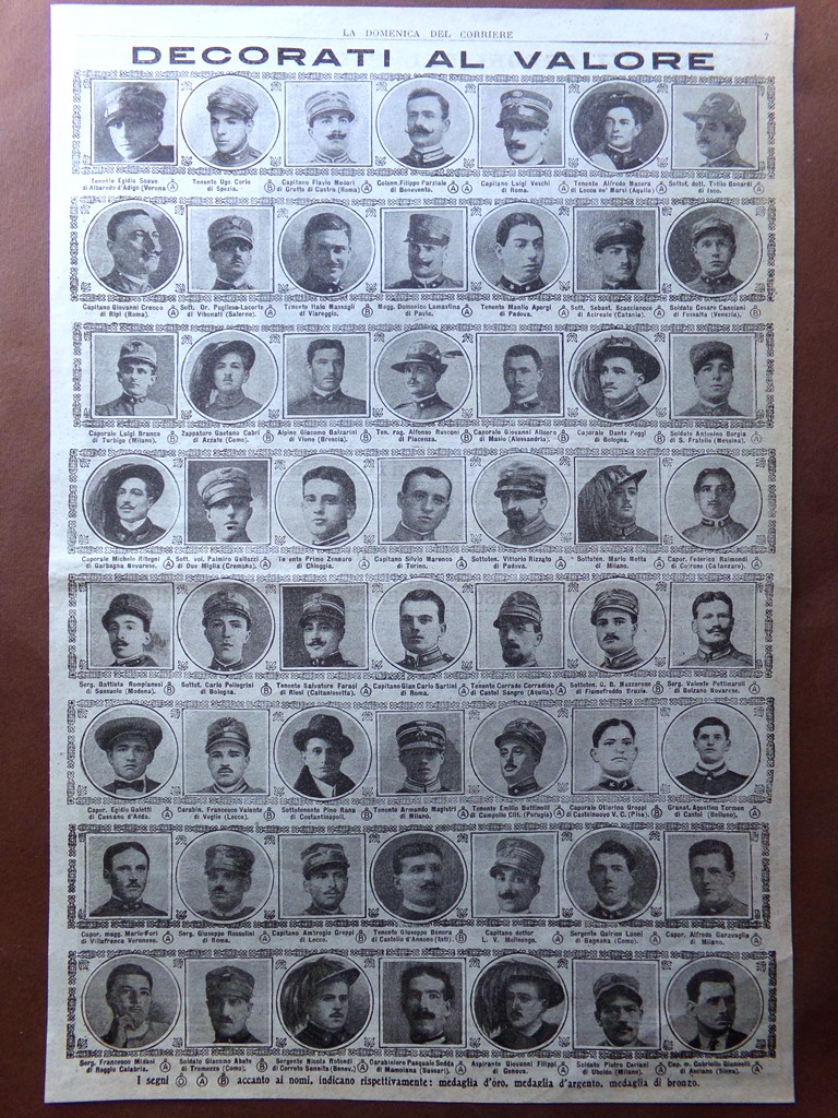 Pagine del 1915 WW1 Decorati al Valore Spedizione Shackleton Monete …