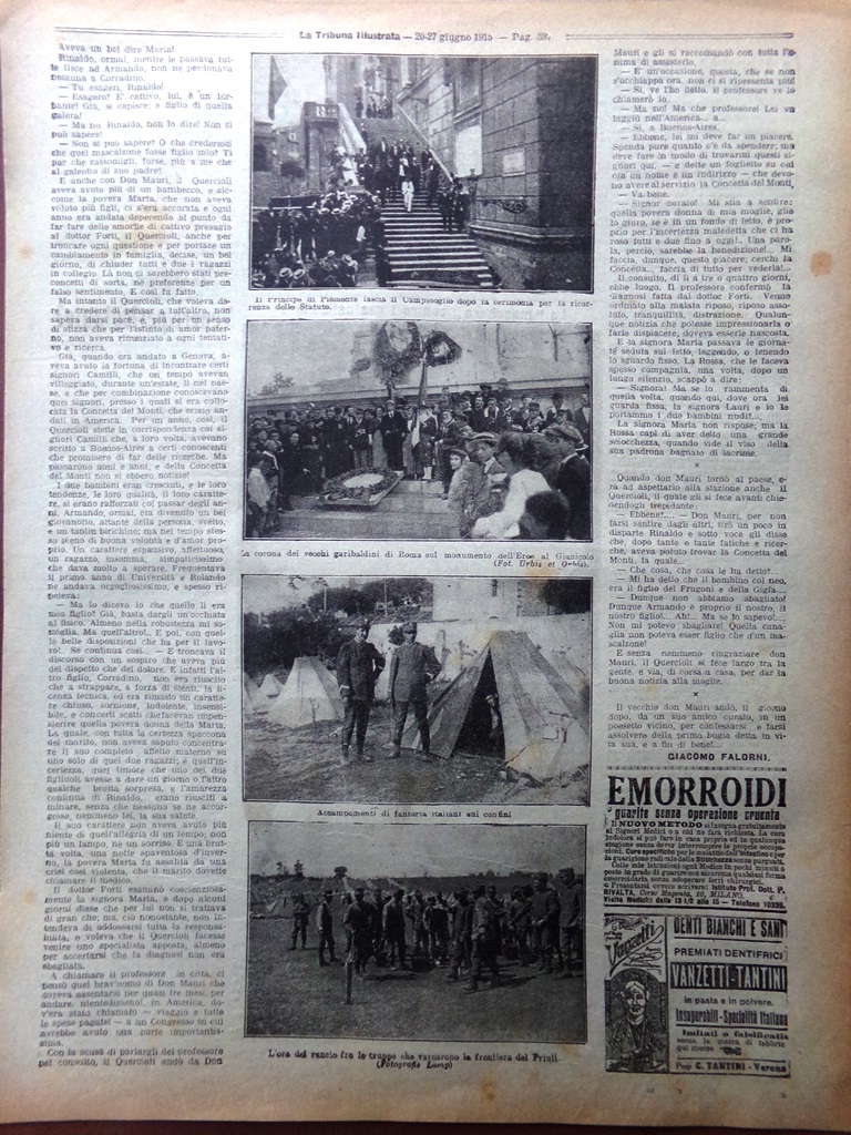 Pagine del 1915 WW1 Fanteria Confini Ora Rancio Roma Maschera …