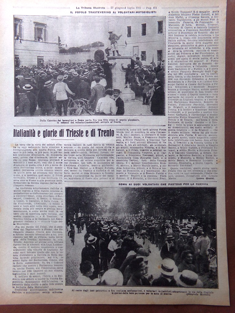 Pagine del 1915 WW1 Italianità e Glorie Trieste e di …