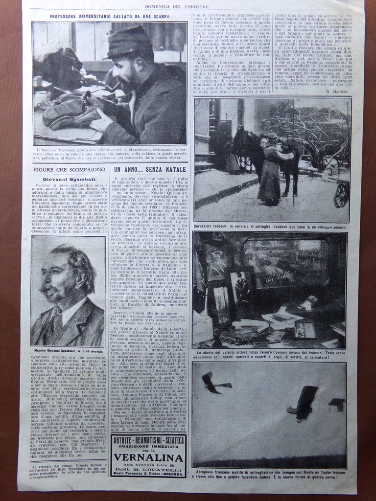 Pagine del 1915 WW1 Sgambati Piena Arno Pisa Filossera Puglie …