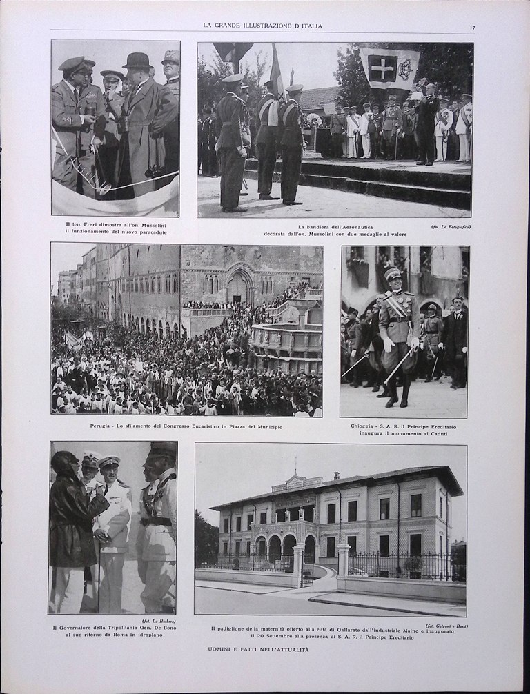 Pagine del 1926 Perugia Gallarate Grandezza San Francesco Assisi Regata …