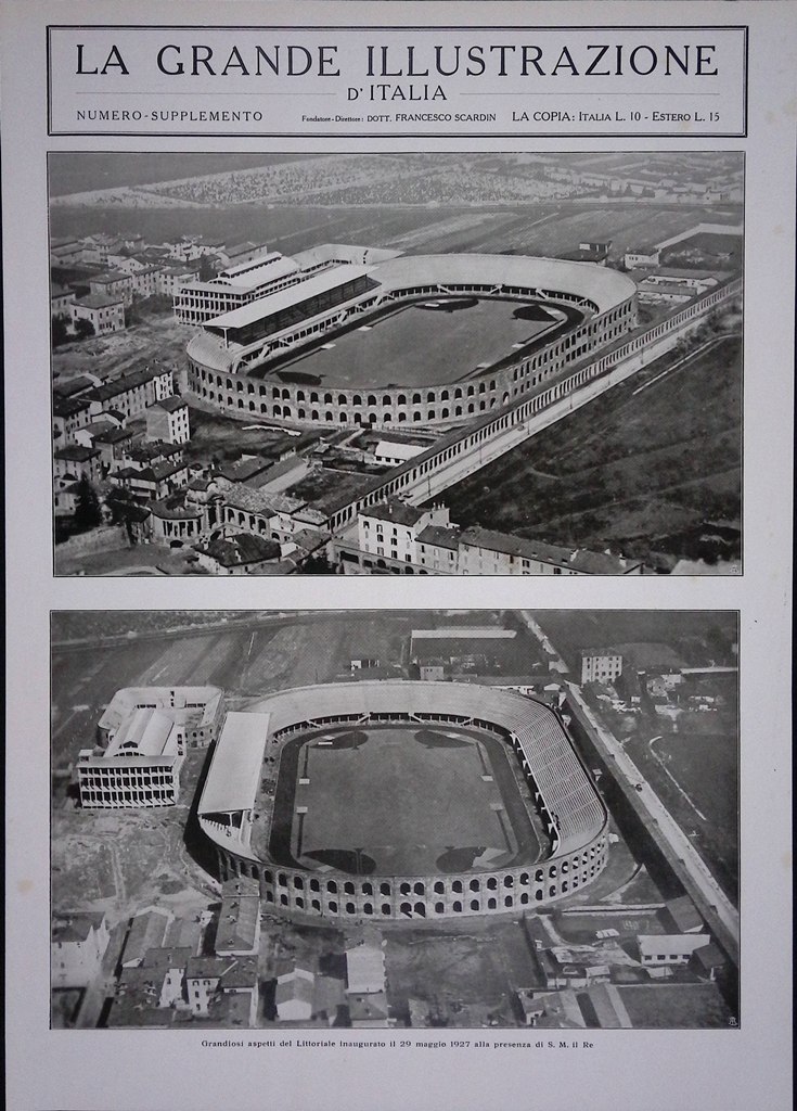 Pagine del 1927 Littoriale Inaugurato Fascismo Bolognese Rappresentanti