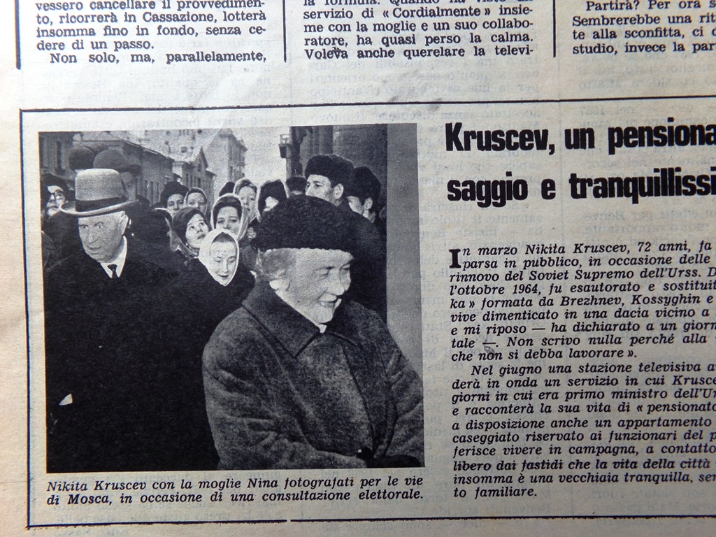 Pagine del 1967 Aldo Vieri Kruscev Nino Benvenuti Boxe Franca …