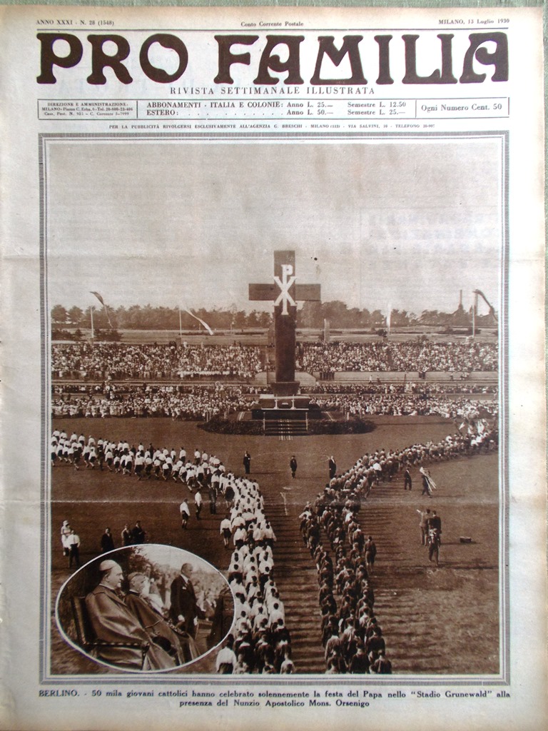 Pro Familia del 13 Luglio 1930 Santa Lucia Siracusana Fratris …