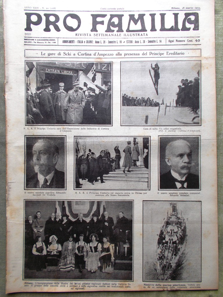 Pro Familia del 18 Marzo 1923 Ruhr Cortina Accademia Crusca …