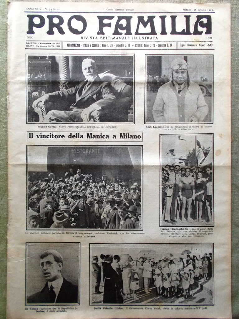 Pro Familia del 26 Agosto 1923 Tiraboschi Manica Castello Scaligero …
