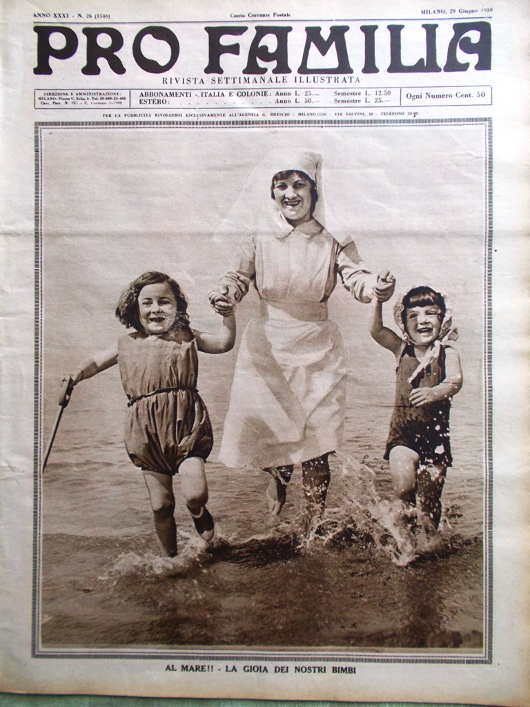 Pro Familia del 29 Giugno 1930 Badia Sulmona Pellico Cardinali …