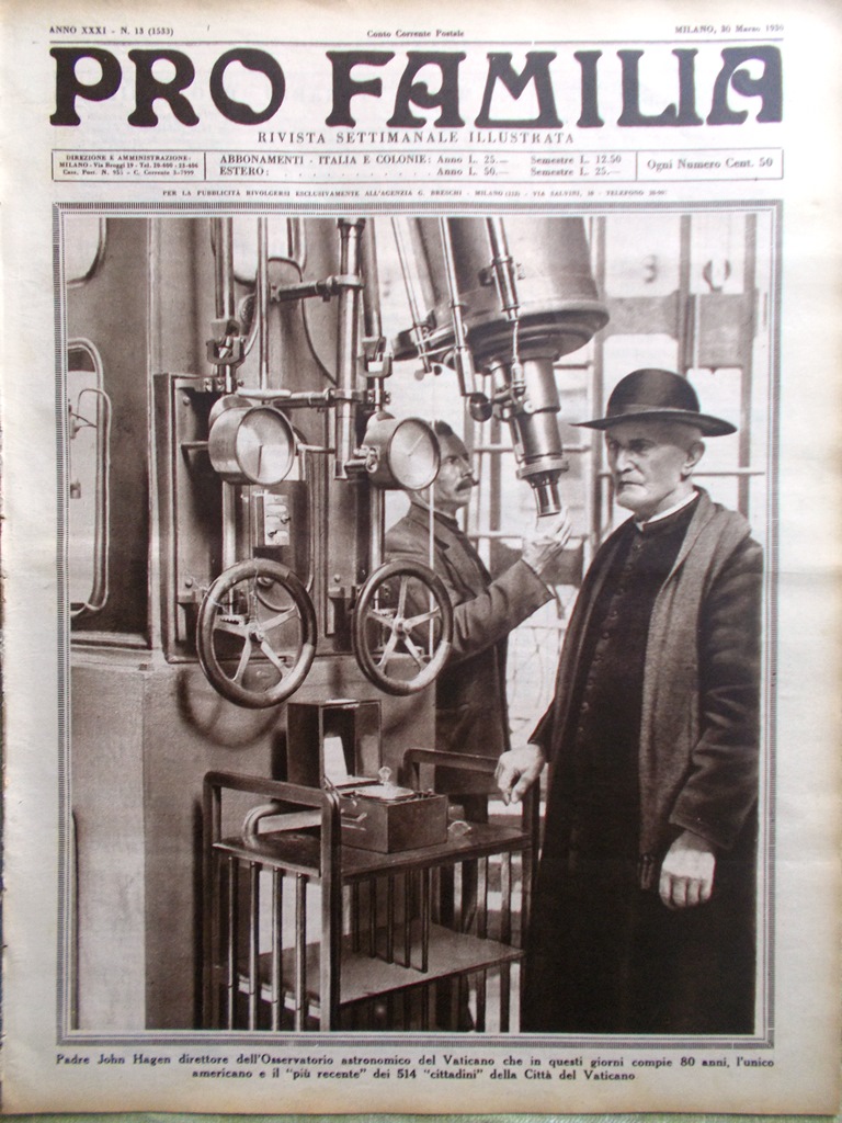 Pro Familia del 30 Marzo 1930 Liberazione Pellico Ronca Virgilio …