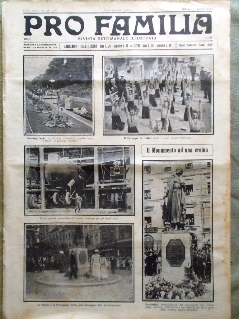 Pro Familia del 5 Agosto 1923 Petit Miliardari Rockefeller Ford …