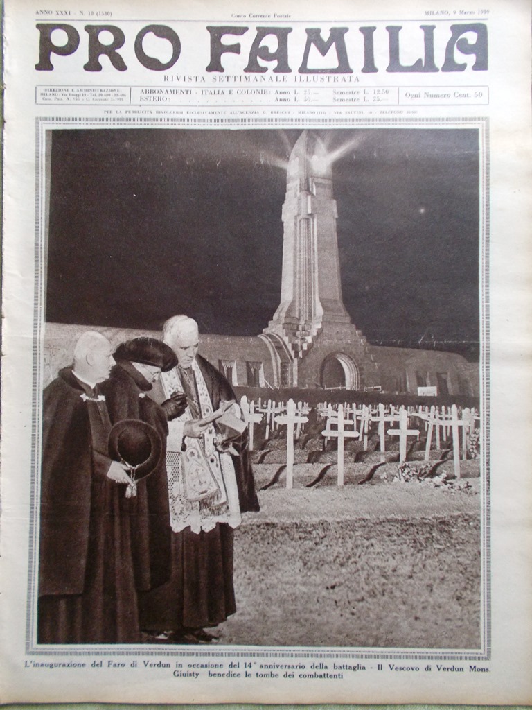 Pro Familia del 9 Marzo 1930 Frédéric Mistral Ostia Bottalla …