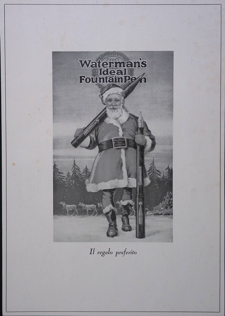 Pubblicità del 1927 Waterman's Ideal FountainPen Il regalo Preferito