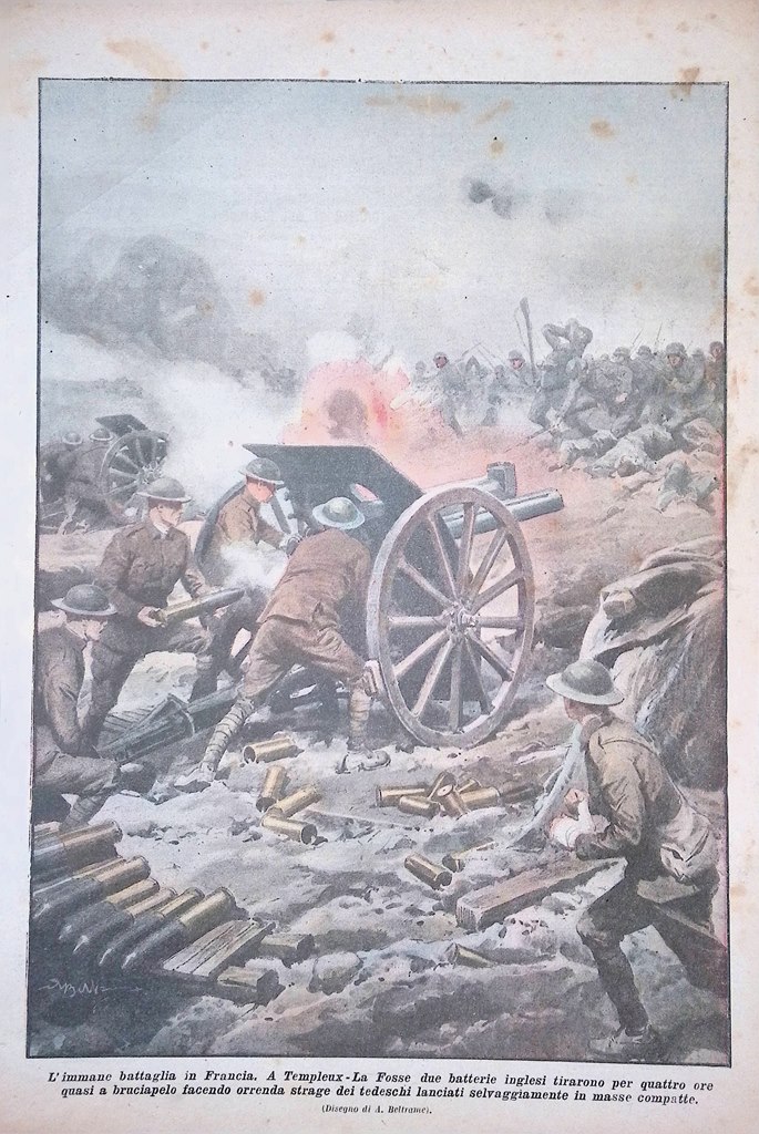 Retrocopertina Domenica del Corriere nr. 14 del 1918 WW1 Battaglia …