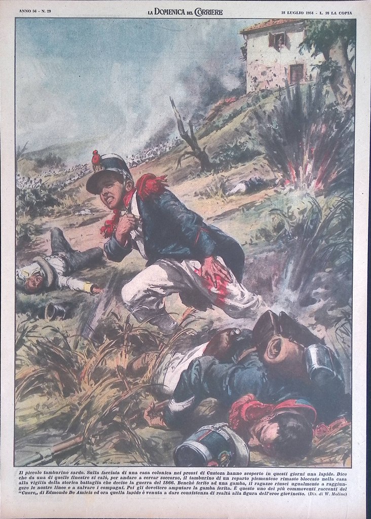 Retrocopertina Domenica del Corriere nr. 29 del 1954 Il Piccolo …