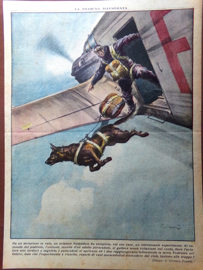 Retrocopertina Tribuna Illustrata nr. 14 del 1937 WW1 Capitolazione di …