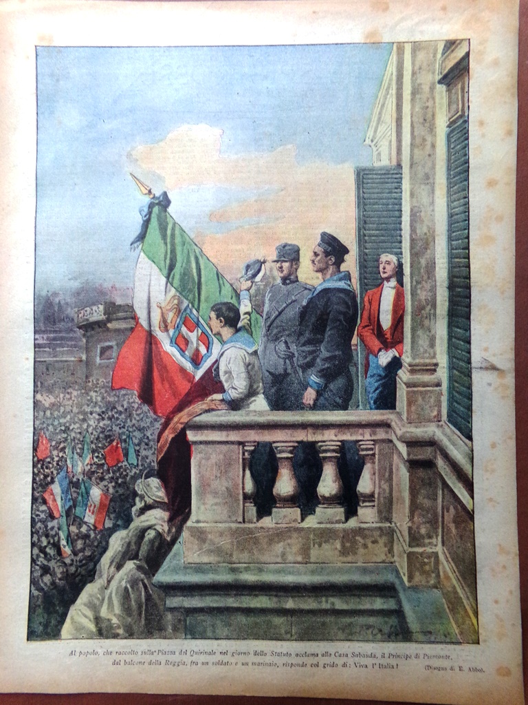 Retrocopertina Tribuna Illustrata nr. 25 del 1915 WW1 Principe Piemonte …