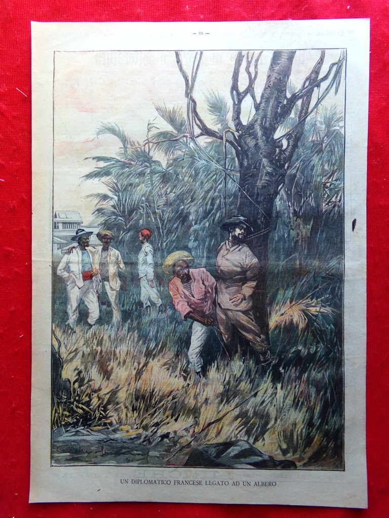 Retrocopertina Tribuna Illustrata nr. 6 del 1904 Diplomatico Francese Legato