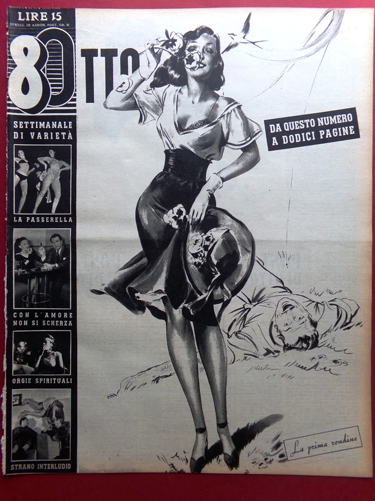 Rivista 8 Otto del 13 Aprile 1947 Spiritual Janis Paige …