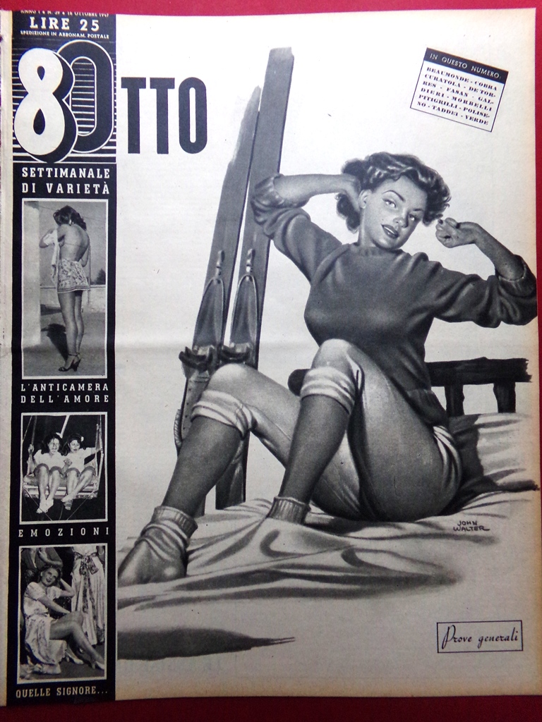 Rivista 8 Otto del 16 Ottobre 1947 Duvivier Balneari Emozioni …