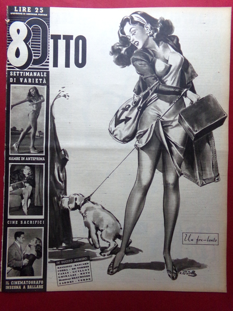 Rivista 8 Otto del 18 Settembre 1947 Pin-up Palestra Stelle …