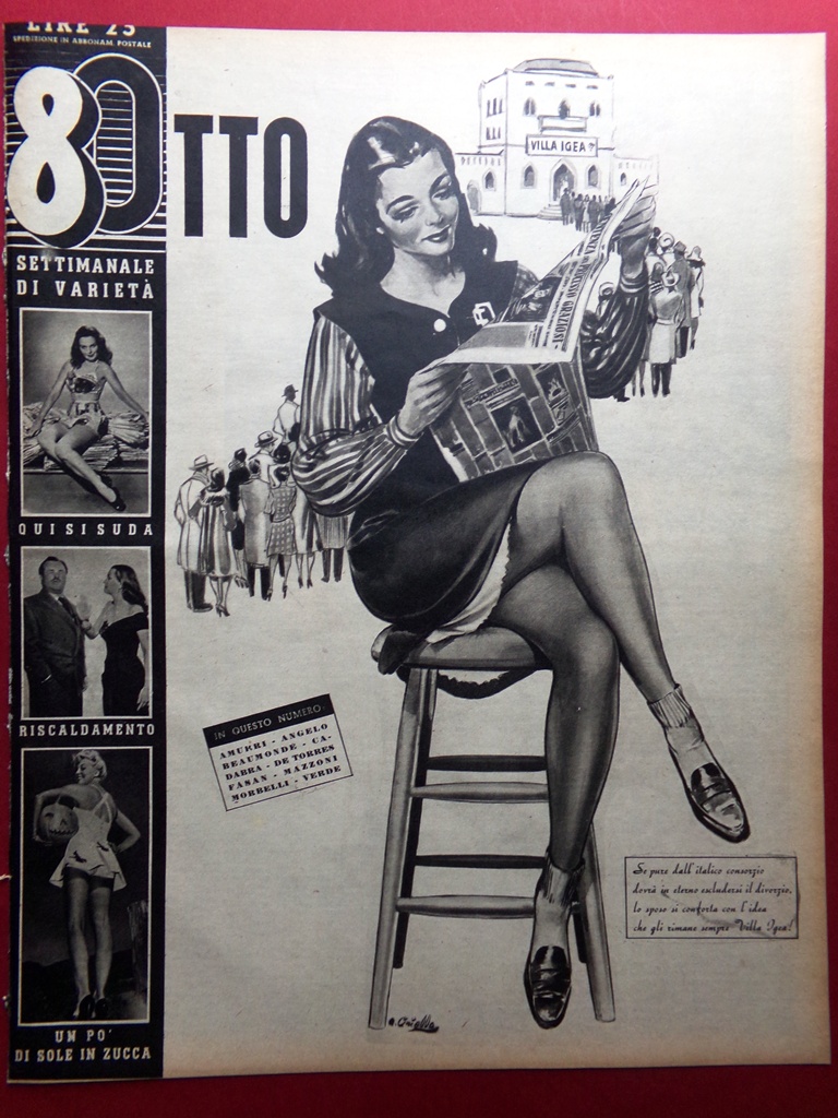 Rivista 8 Otto del 20 Novembre 1947 Sudore Zucca Frutti …