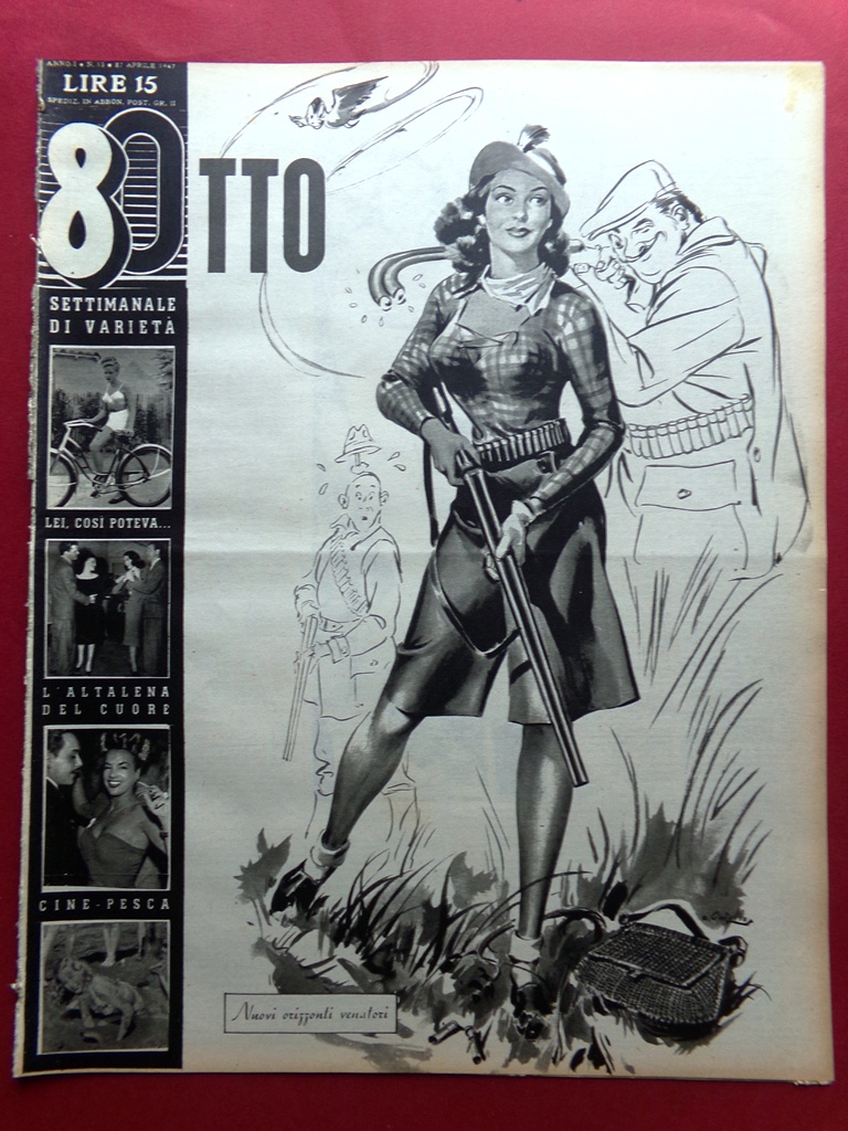 Rivista 8 Otto del 27 Aprile 1947 Miranda Hayworth Pitigrilli …