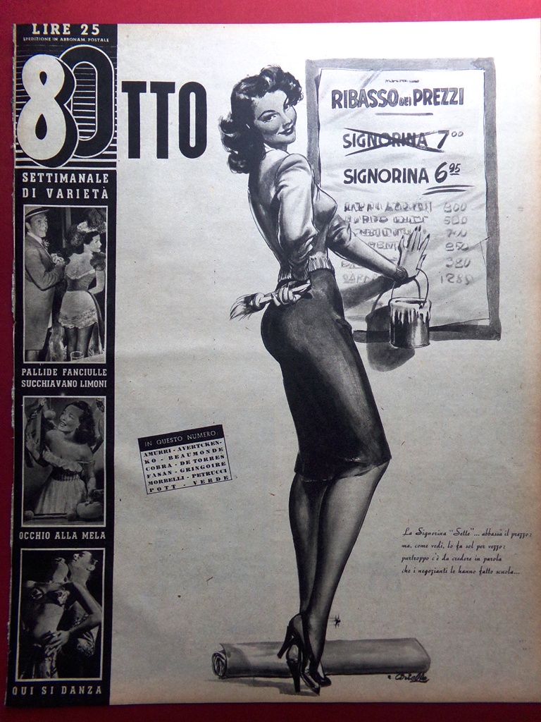 Rivista 8 Otto del 27 Novembre 1947 Mela Danza Spaghetti …
