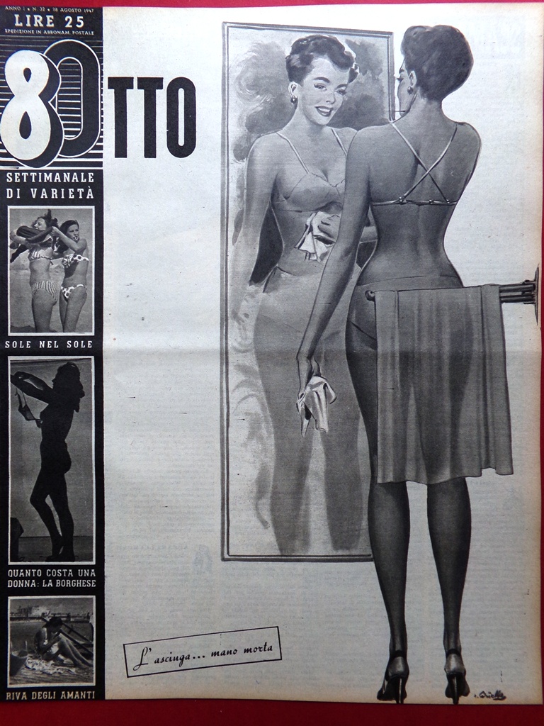 Rivista 8 Otto del 28 Agosto 1947 Montez De Carlo …