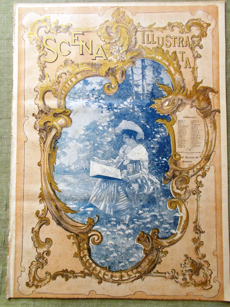 Scena Illustrata 15 Novembre 1894 Mondo dei Fantasmi Storia Bicicletta …