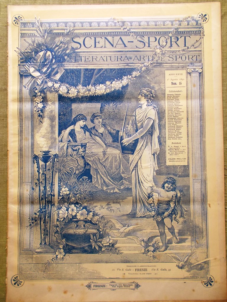Scena Sport 1 Agosto 1891 Bardo Civetteria Spiritismo Feticheurs Montecarlo …