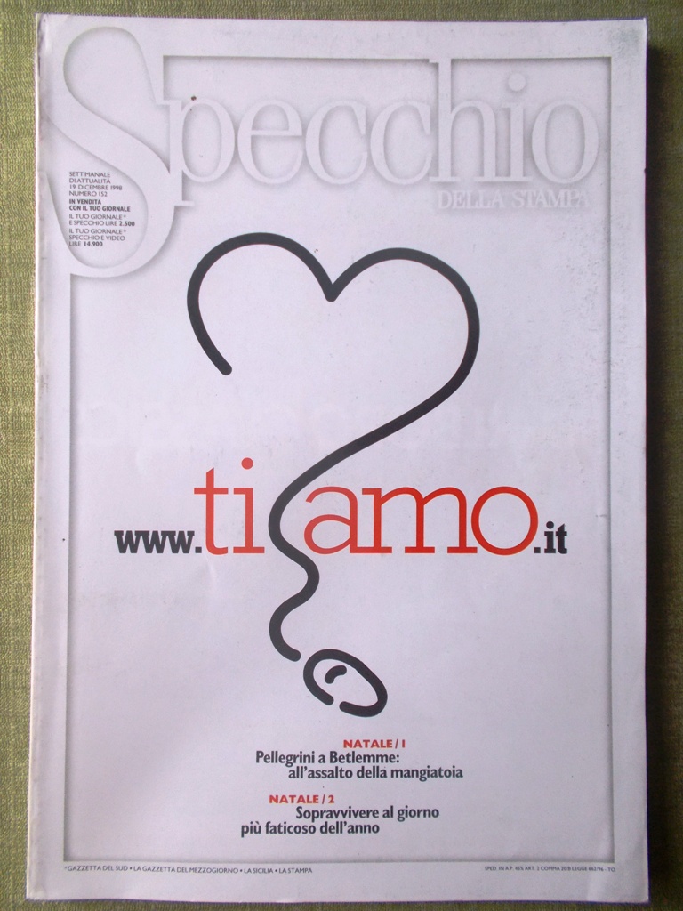 Specchio 19 Dicembre 1998 Rete Gabbianella Gatto Fabbrica di Balilla …