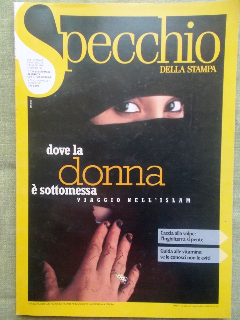 Specchio 7 Marzo 1998 Nancy Brilli Islam Caccia Volpe Blair …