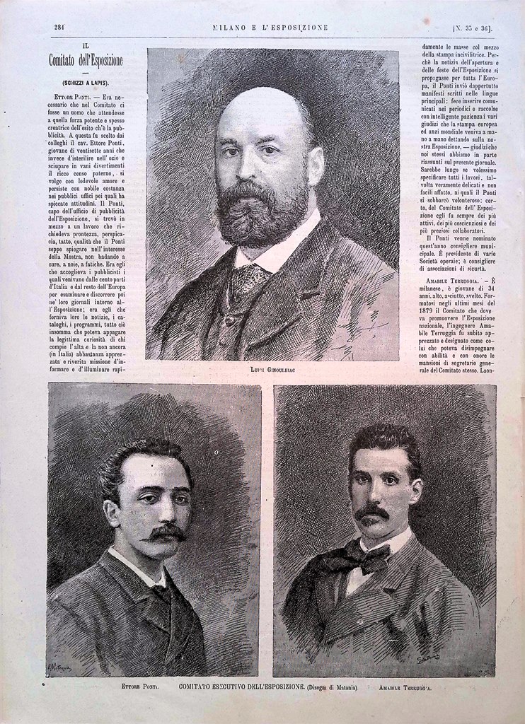 Stampa del 1881 Comitato Esecutivo Esposizione Ponti Terruggia Ginoulhiac