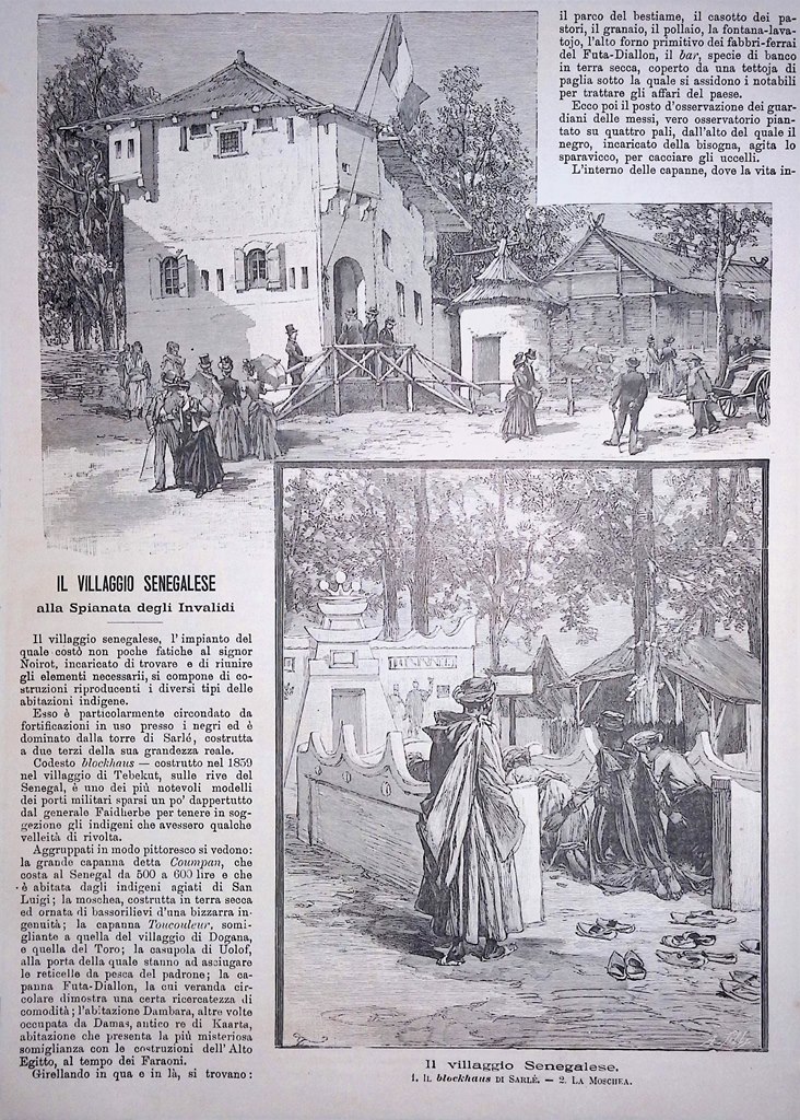 Stampa del 1889 Il villaggio senegalese alla Spianata degli Invalidi …