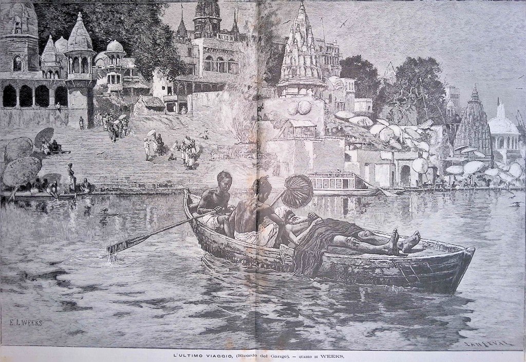 Stampa del 1889 La casa indiana Esposizione di Parigi