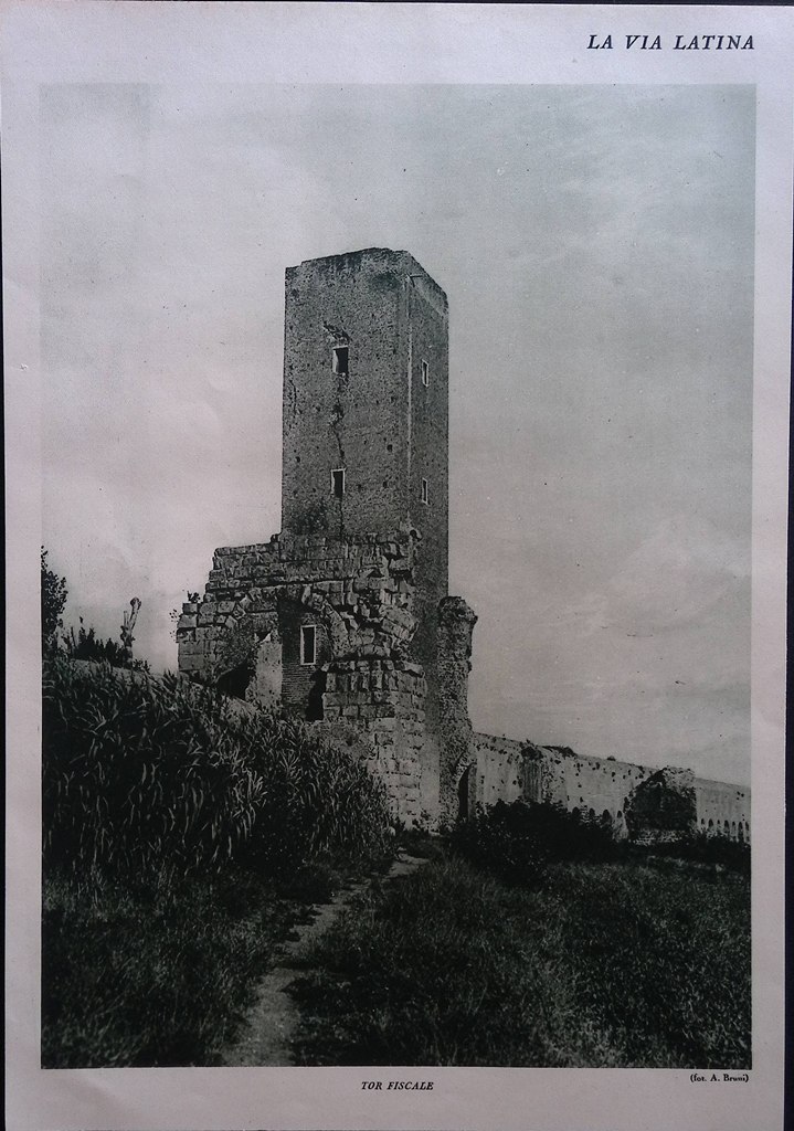 Stampa del 1926 Via Latina Tor Fiscale Selciato Romano Conservato …