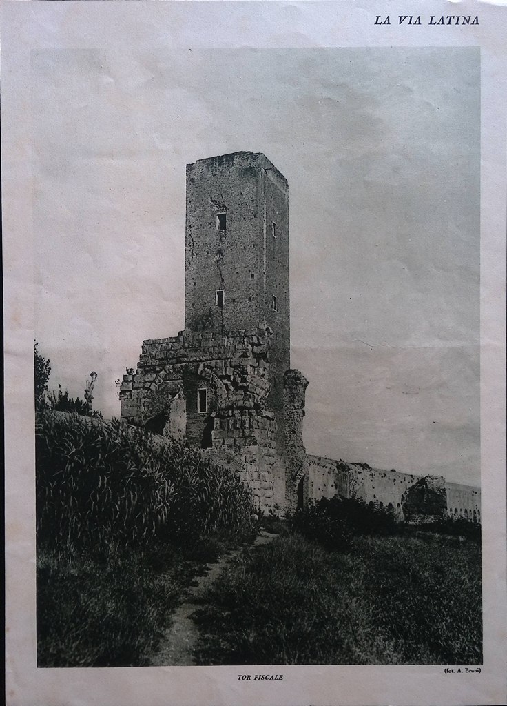 Stampa del 1926 Via Latina Tor Fiscale Selciato Romano Porta …