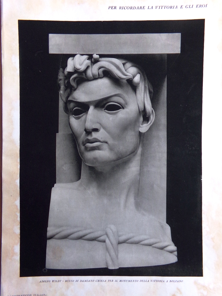 Stampa del 1927 Adolfo Wildt Busto Damiano Chiesa Interno Basilica …