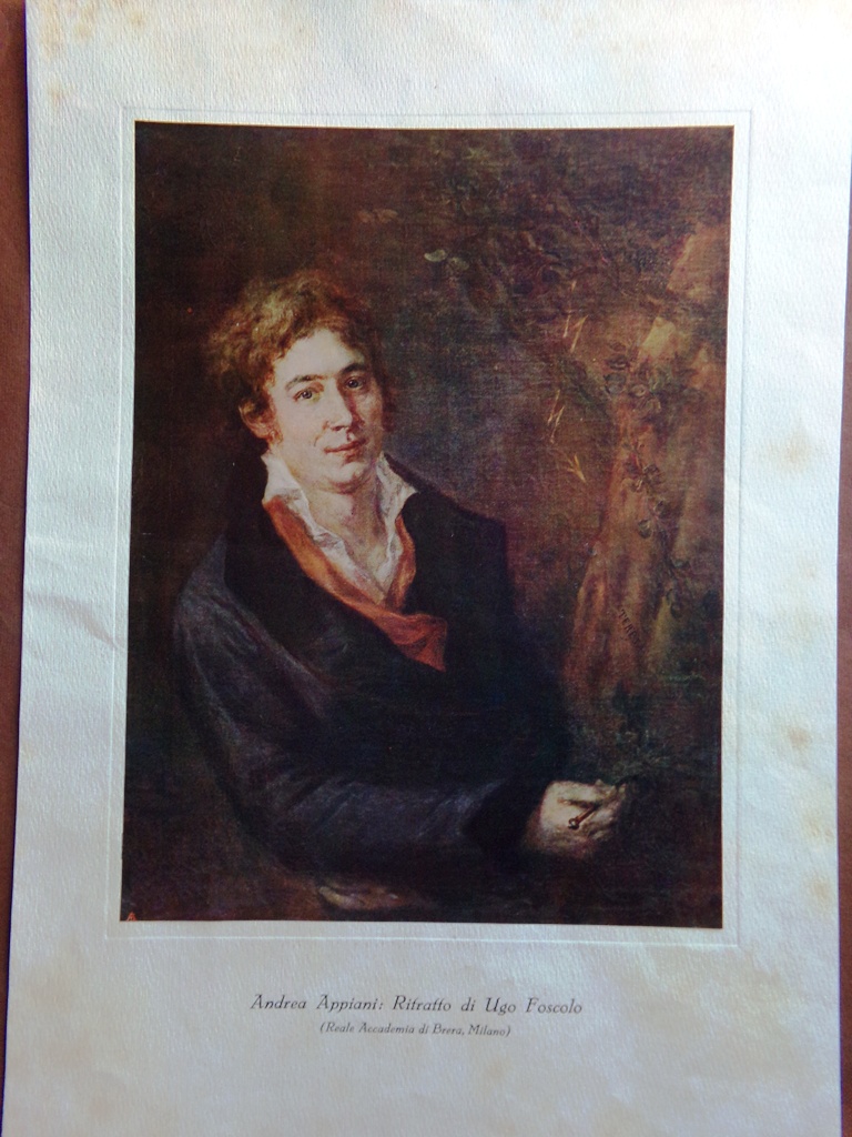 Stampa del 1927 Andrea Appiani Ritratto di Ugo Foscolo a …