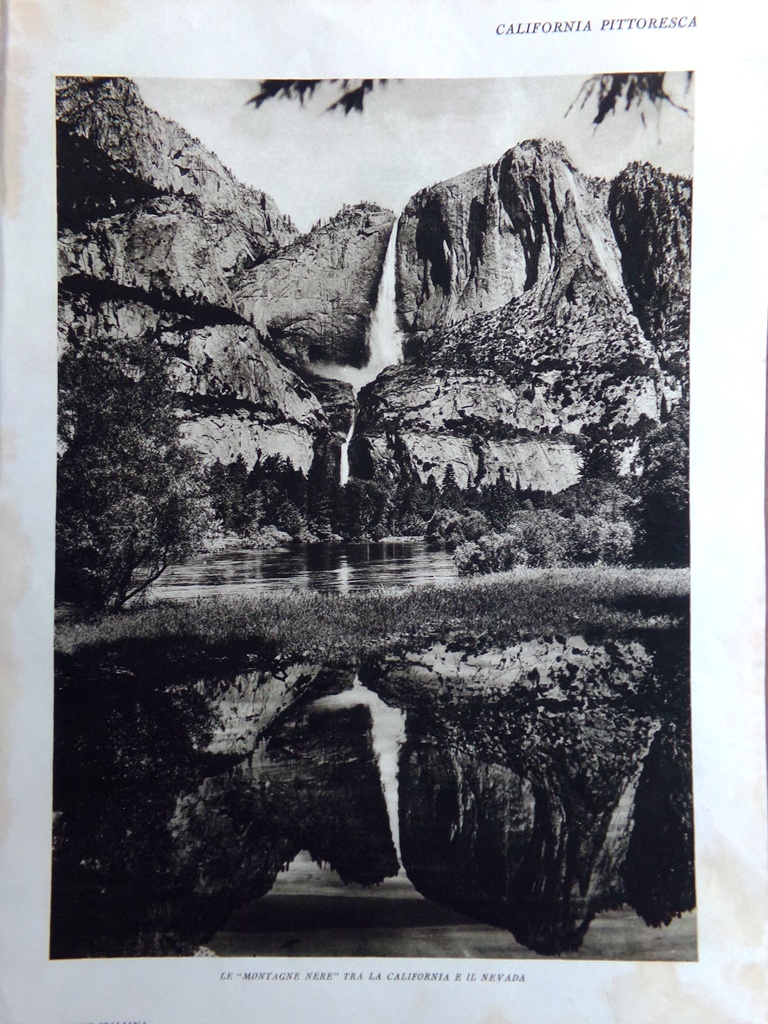 Stampa del 1927 California Nevaio Monte Shasta Yosemite Montagne Nere …