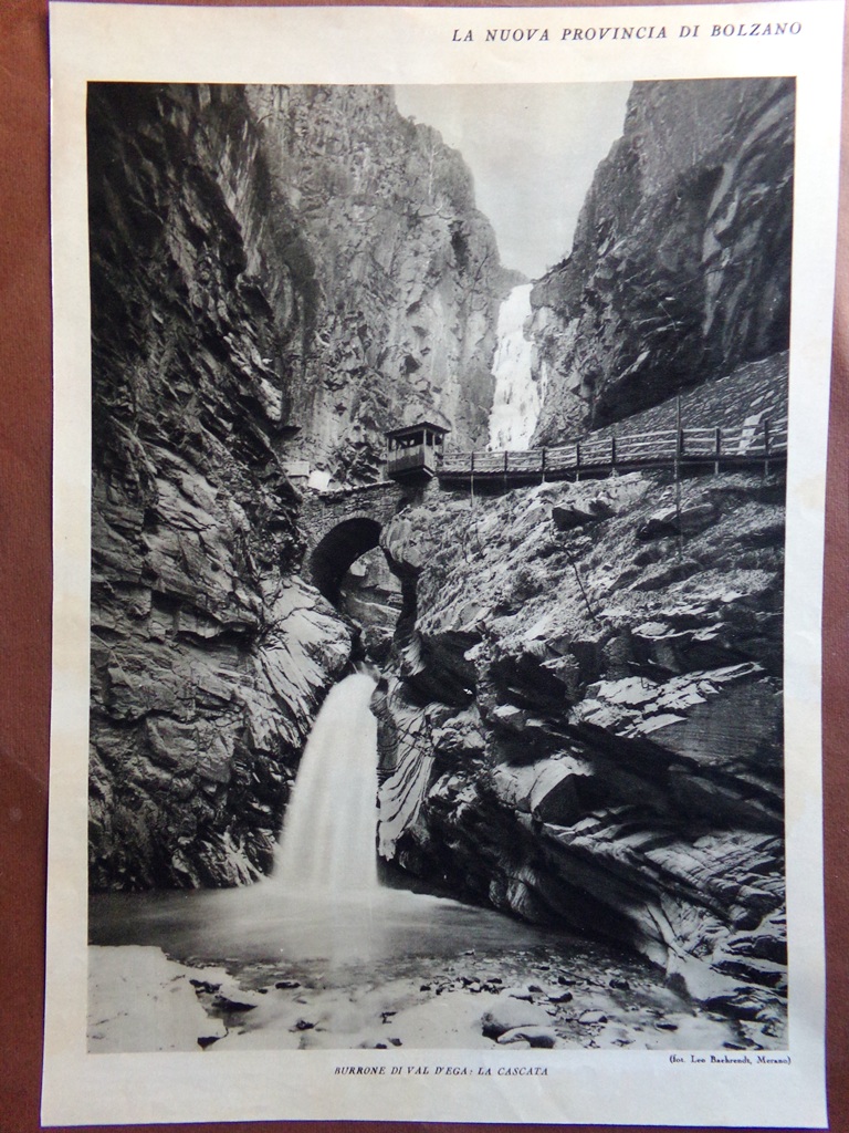 Stampa del 1927 Nuova Provincia Bolzano Castelforte Dirsin Val d'Ega …