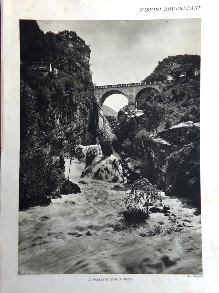 Stampa del 1927 Rovereto Cappella San Colombano Torrente Leno in …