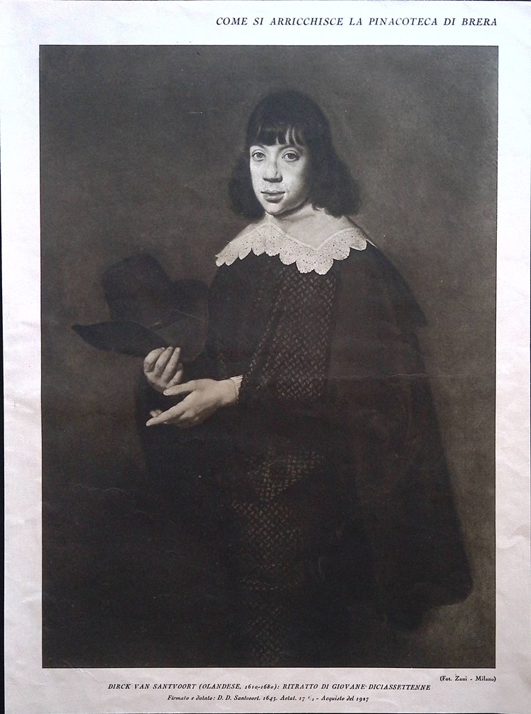 Stampa del 1928 Pinacoteca di Brera Dirck Van Santvoort Enrico …