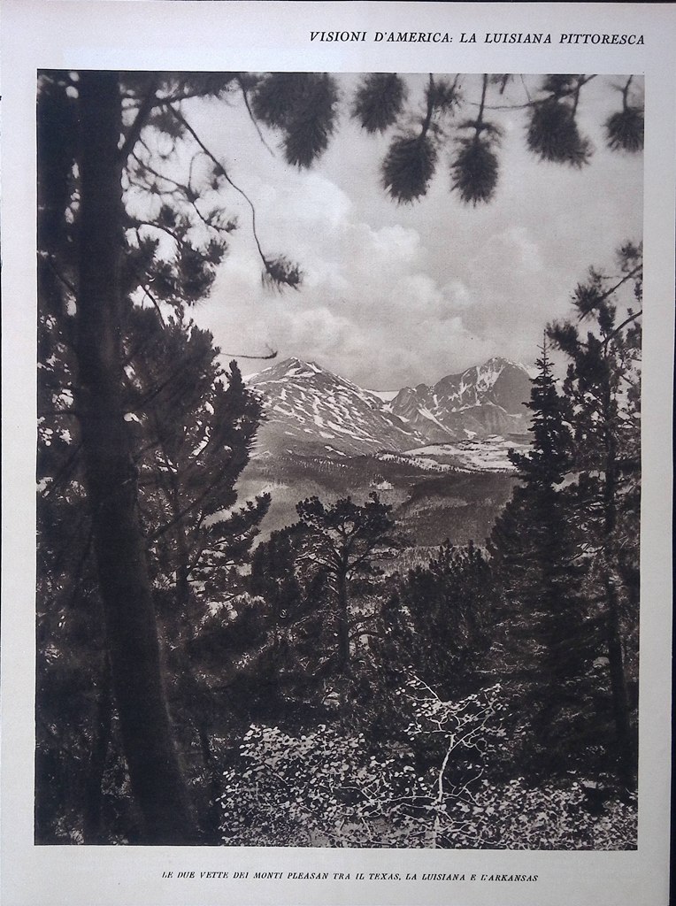 Stampa del 1928 Visioni d'America Louisiana Vette Monti Pleasan Homer