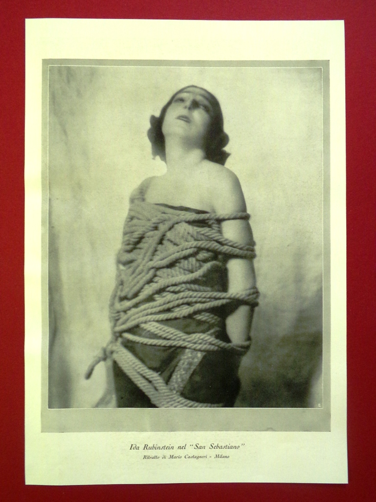 Stampa del 1929 Ida Rubinstein nel "San Sebastiano" Mario Catagneri