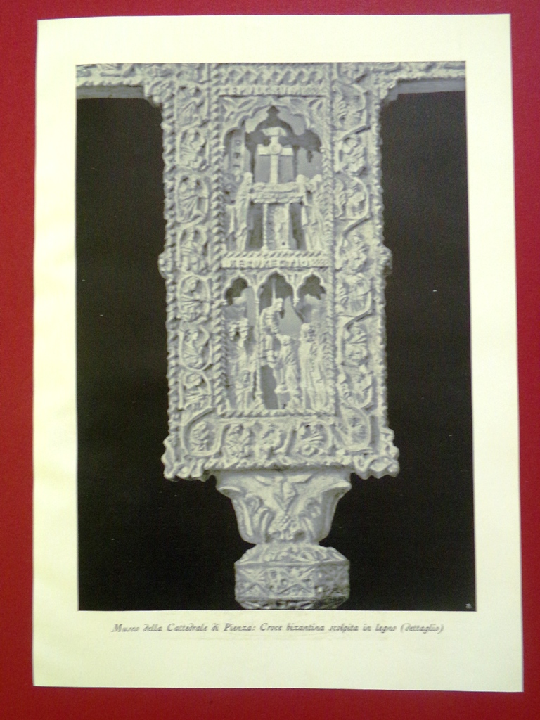 Stampa del 1929 Museo della Cattedrale di Pienza Croce Bizantina