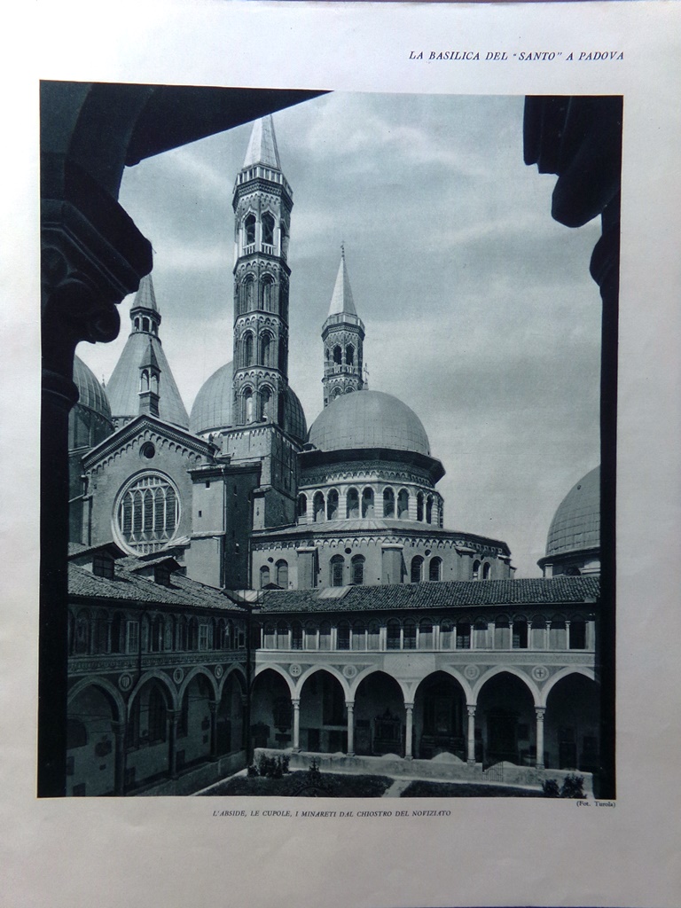 Stampa del 1931 La Basilica di Sant'Antonio di Padova Chiostro …