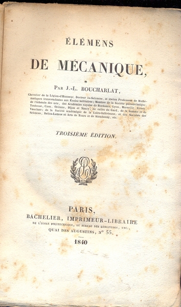 Elemens de mecanique.
